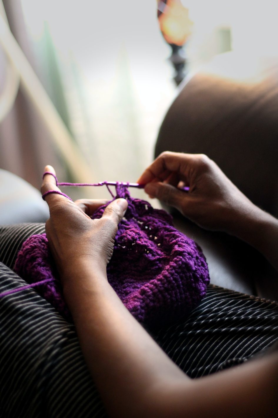 women crocheting